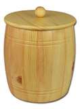 Holzdose - Holzfass - Getreidefass aus Zirbenholz für ca. 5kg Getreide, Kaffee usw.